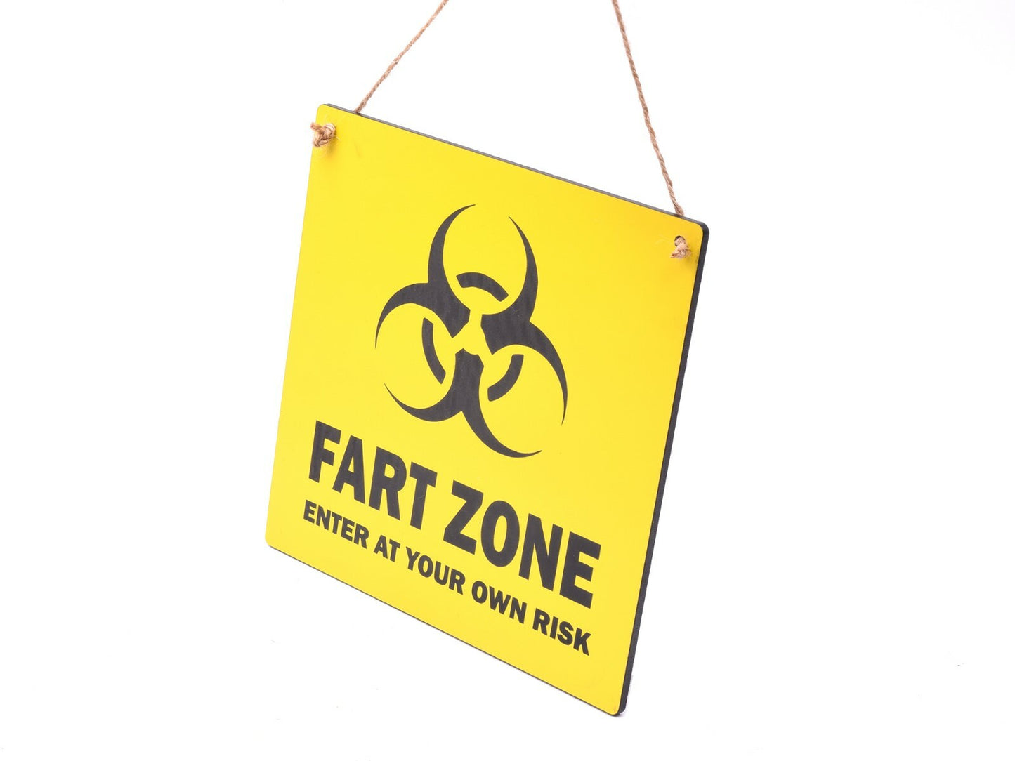 FART ZONE - novelty rude sign, ideal to hang on a bedroom door – by North By North East – Novelty Signs