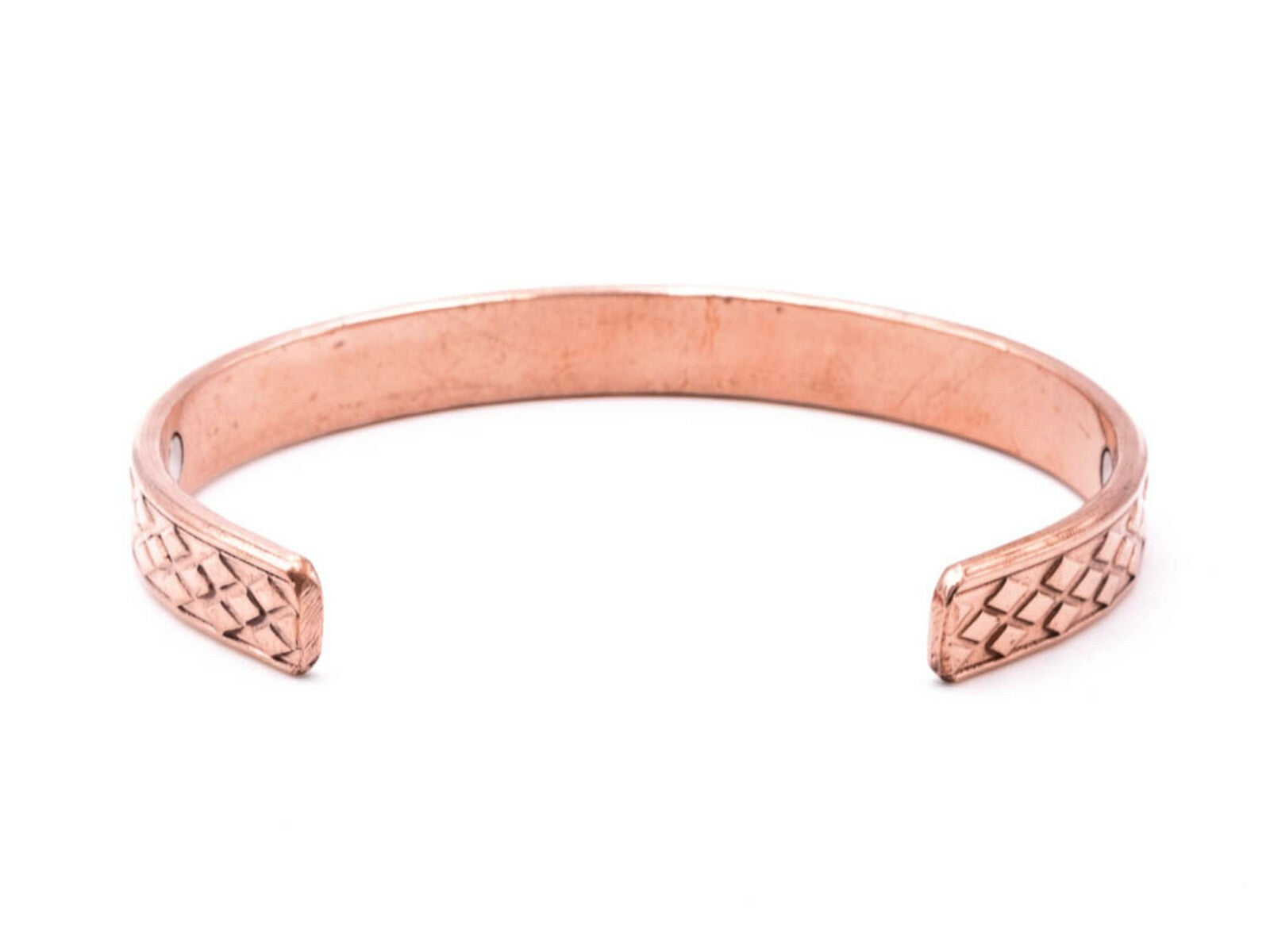 Copper Magnetic Bracelet With Diamond Pattern Design – by North By North East – Safety & Warning Signs