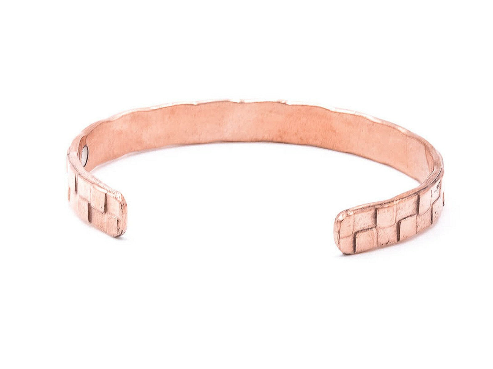 Copper Magnetic Bracelet With Square Pattern Design – by North By North East – Safety & Warning Signs