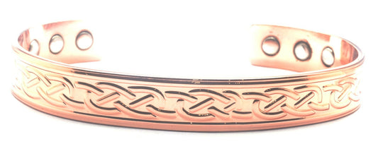 Wide Chunky Celtic Copper Magnetic Bracelet – by North By North East – Safety & Warning Signs