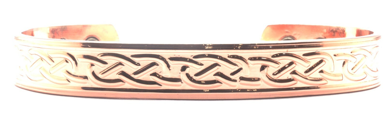 Wide Chunky Celtic Copper Magnetic Bracelet – by North By North East – Safety & Warning Signs