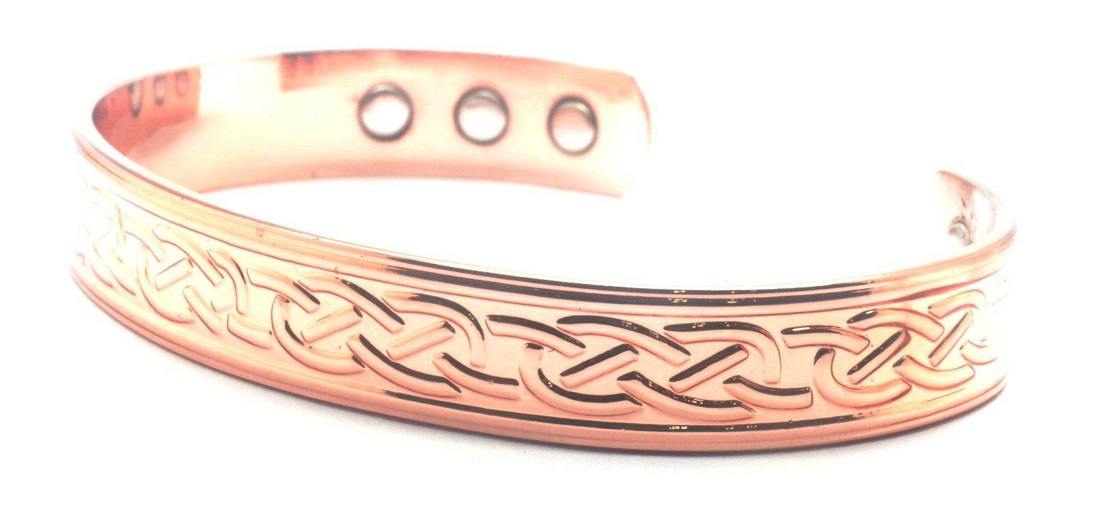 Wide Chunky Celtic Copper Magnetic Bracelet – by North By North East – Safety & Warning Signs