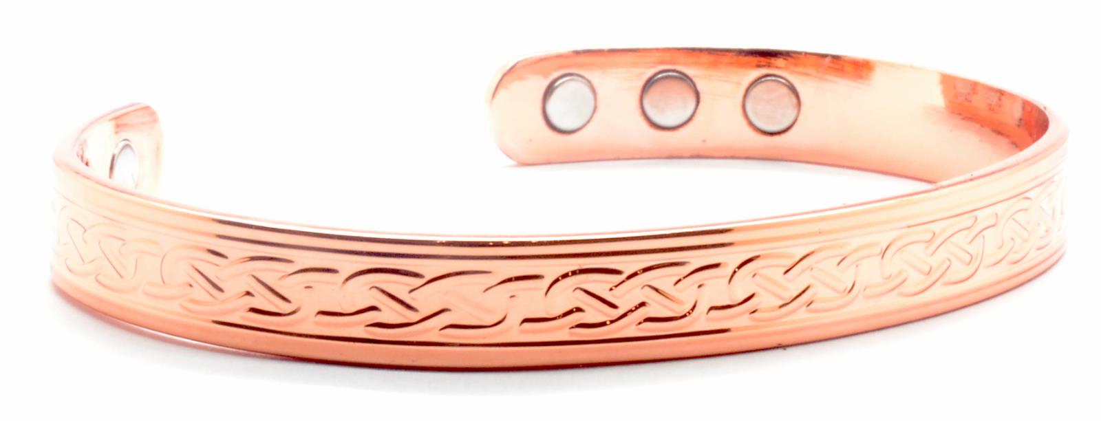 Copper Magnetic Bracelet With Celtic Design (Small Size) – by North By North East – Safety & Warning Signs