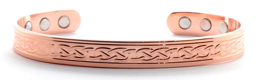 Copper Magnetic Bracelet With Celtic Design (Large Size) – by North By North East – Safety & Warning Signs