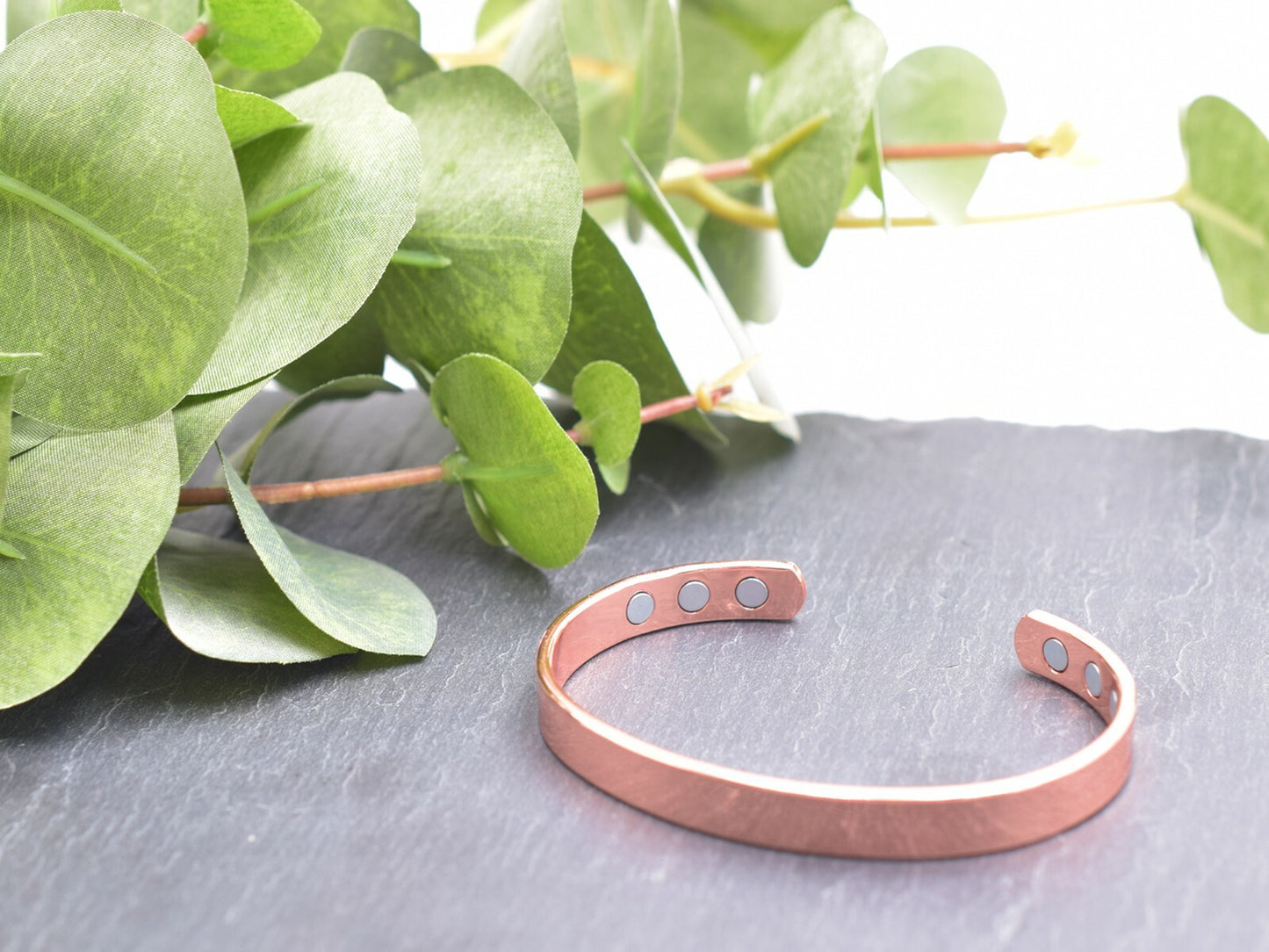 Copper Magnetic Bracelet Stunning Plain Design (small size) – by North By North East – Safety & Warning Signs