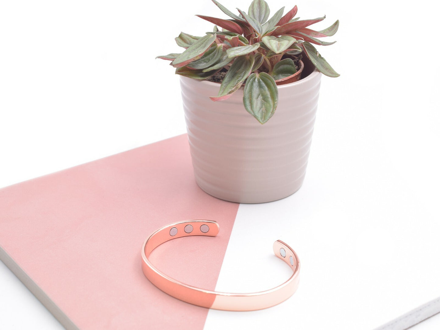 Copper Magnetic Bracelet Stunning Plain Design (large size) – by North By North East – Safety & Warning Signs