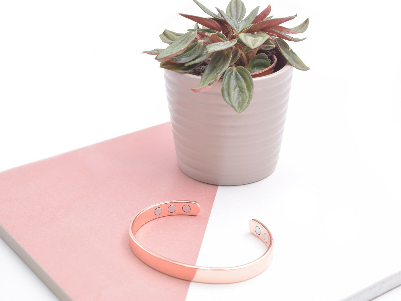 Copper Magnetic Bracelet Stunning Plain Design (large size) – by North By North East – Safety & Warning Signs