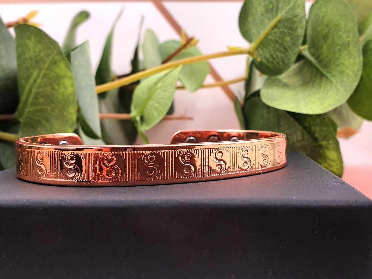 Copper Magnetic Bracelet with Ying Yang Design – by North By North East – Safety & Warning Signs