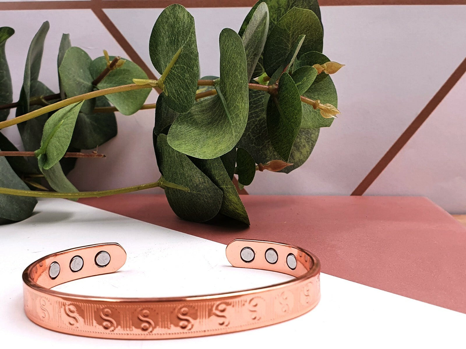 Copper Magnetic Bracelet with Ying Yang Design – by North By North East – Safety & Warning Signs