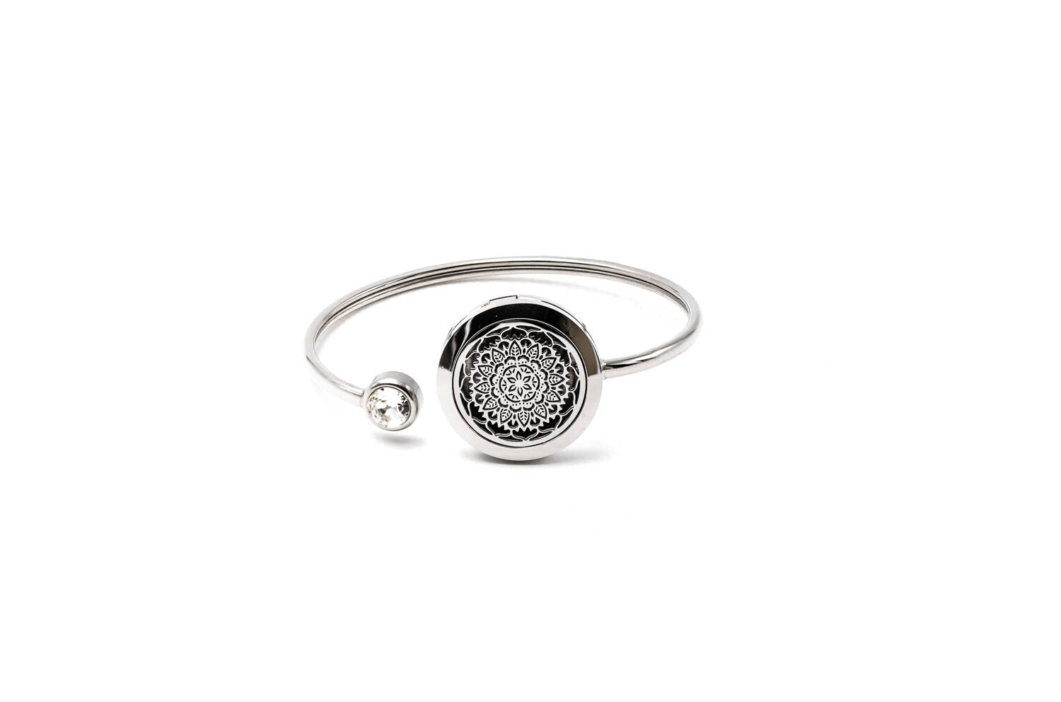Stainless Steel Diffuser Aromatherapy Bracelet - Mandala Design – by North By North East – Signs