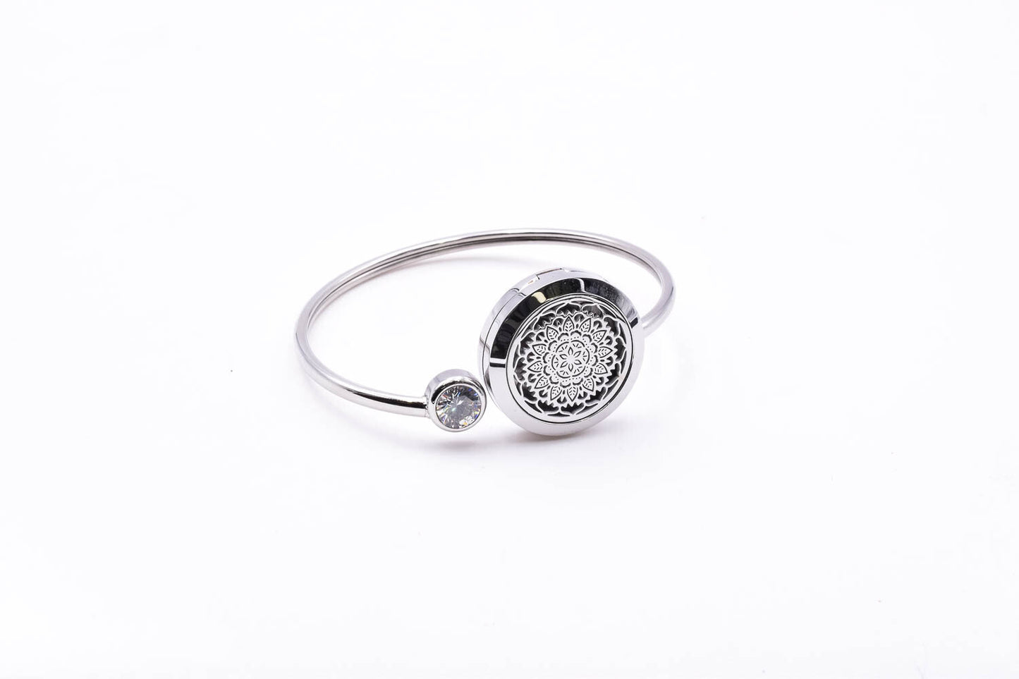 Stainless Steel Diffuser Aromatherapy Bracelet - Mandala Design – by North By North East – Signs