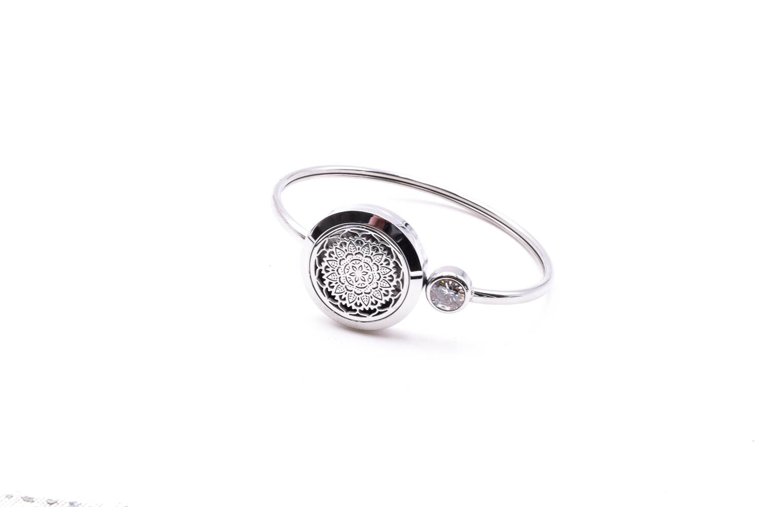 Stainless Steel Diffuser Aromatherapy Bracelet - Mandala Design – by North By North East – Signs