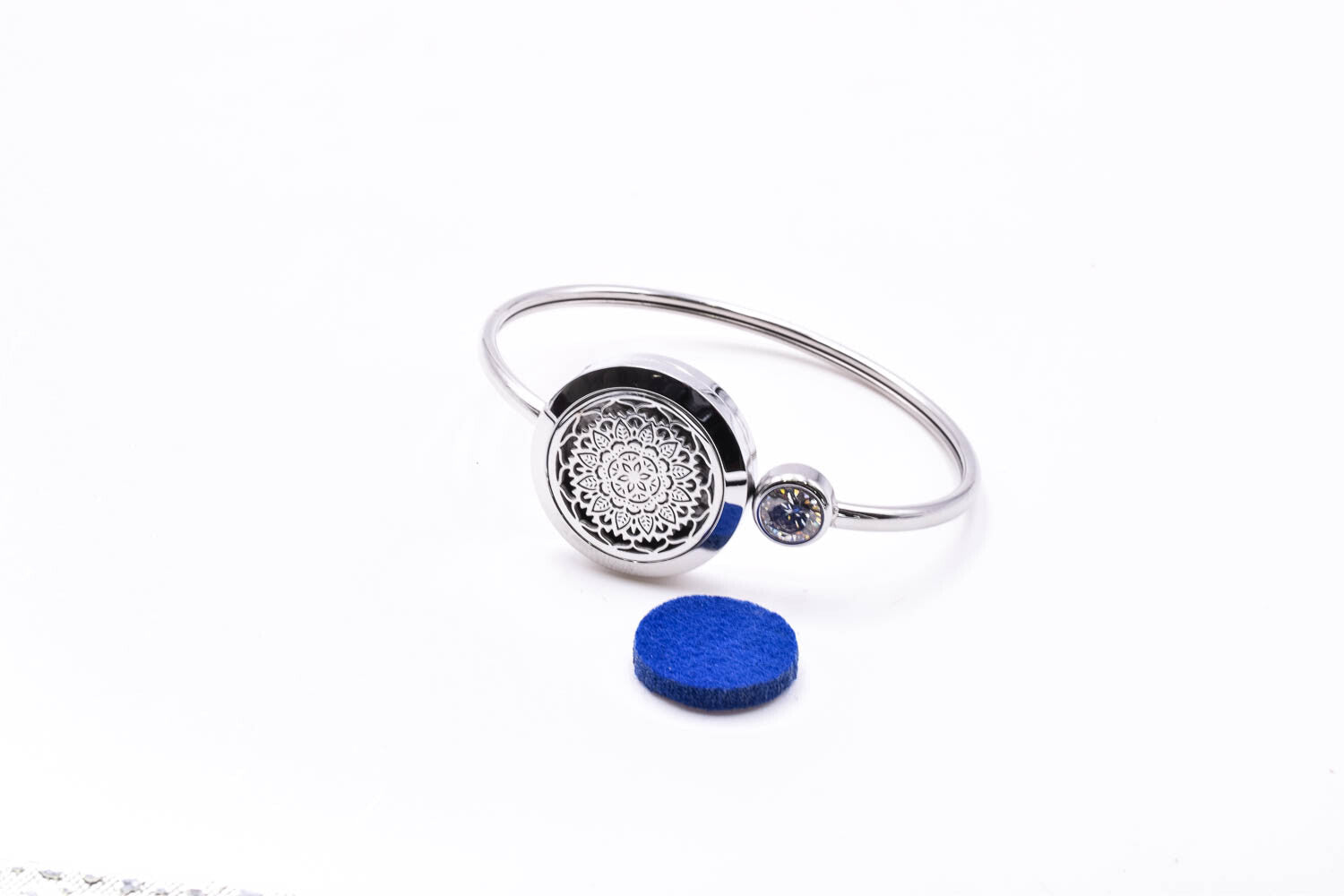 Stainless Steel Diffuser Aromatherapy Bracelet - Mandala Design – by North By North East – Signs