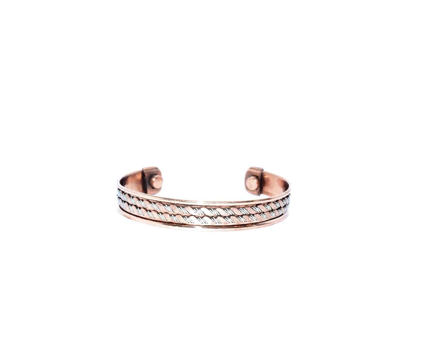 Copper magnetic bracelet with a traditional design – by North By North East – Safety & Warning Signs