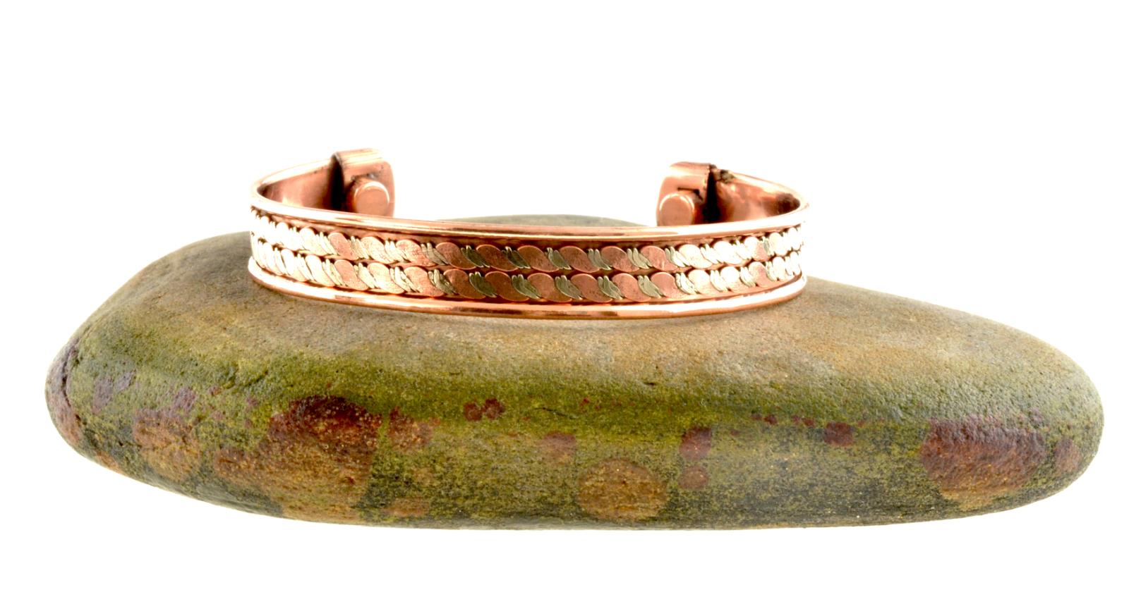 Copper magnetic bracelet with a traditional design – by North By North East – Safety & Warning Signs