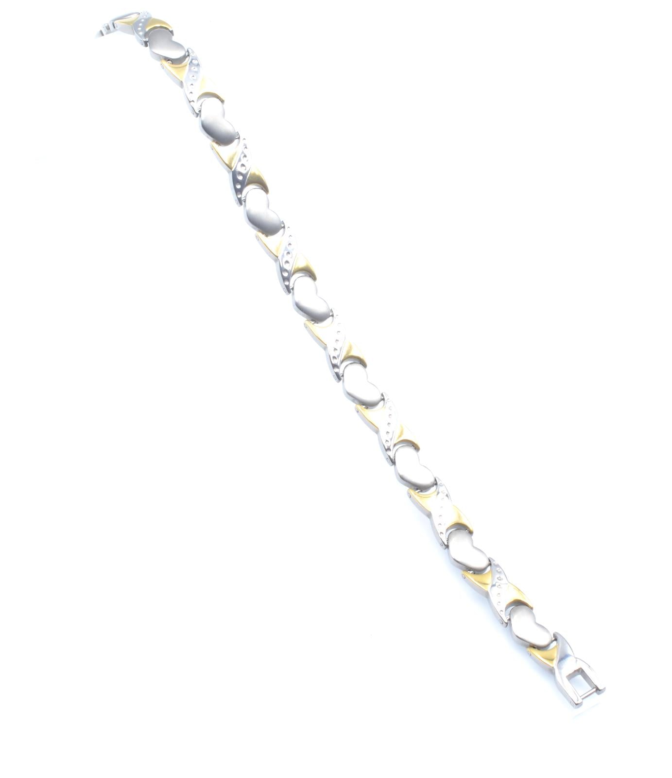 Origin Titanium Women's Magnetic Bracelet with Heart Design, Includes Germanium – by North By North East – Magnetic Signs