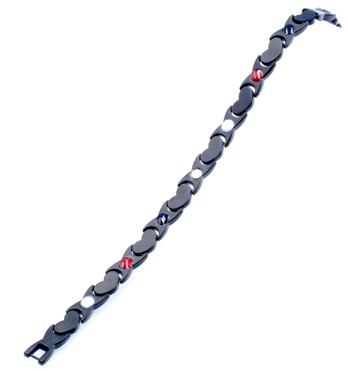 Origin Black Titanium Women's Magnetic Heart Bracelet, Includes Germanium – by North By North East – Magnetic Signs