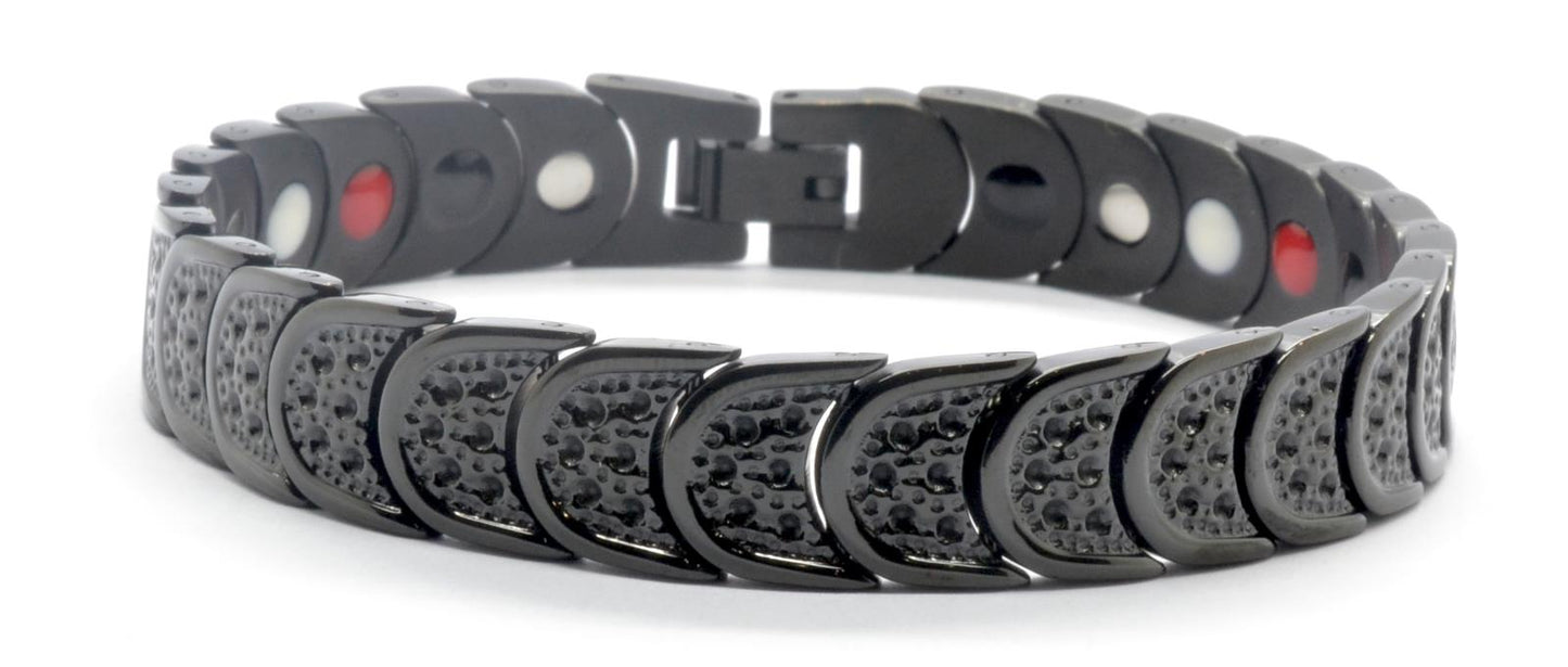 Black Titanium Women's Magnetic  Bracelet, Includes Germanium – by North By North East – Magnetic Signs