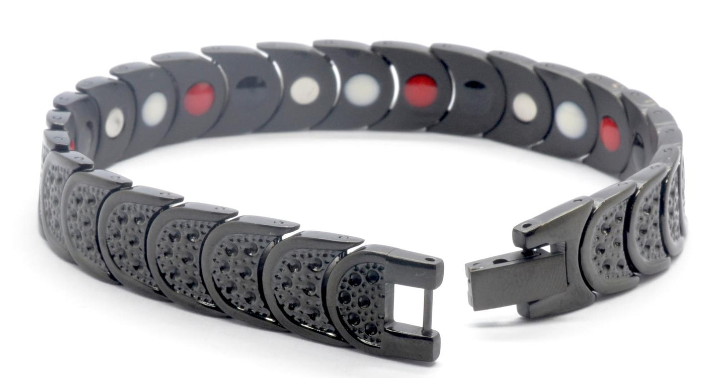 Black Titanium Women's Magnetic  Bracelet, Includes Germanium – by North By North East – Magnetic Signs