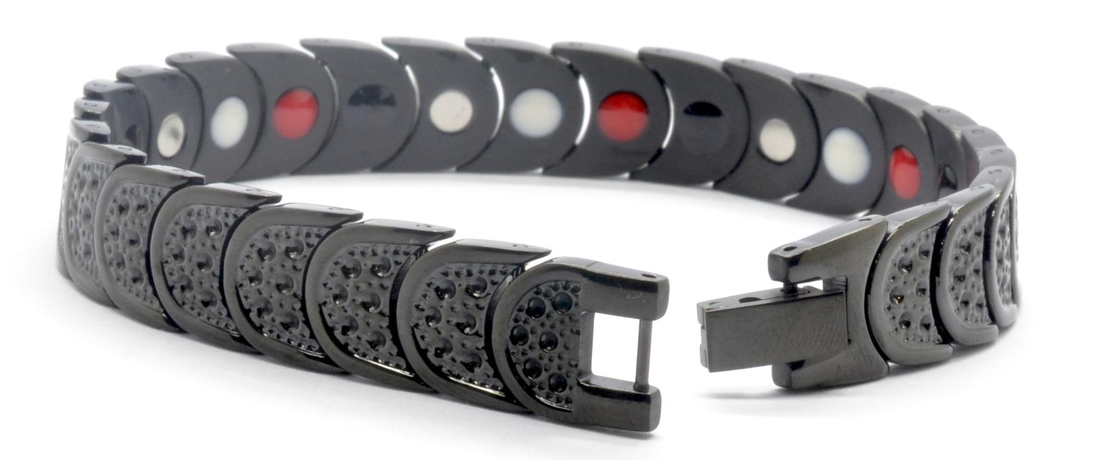 Black Titanium Women's Magnetic  Bracelet, Includes Germanium – by North By North East – Magnetic Signs