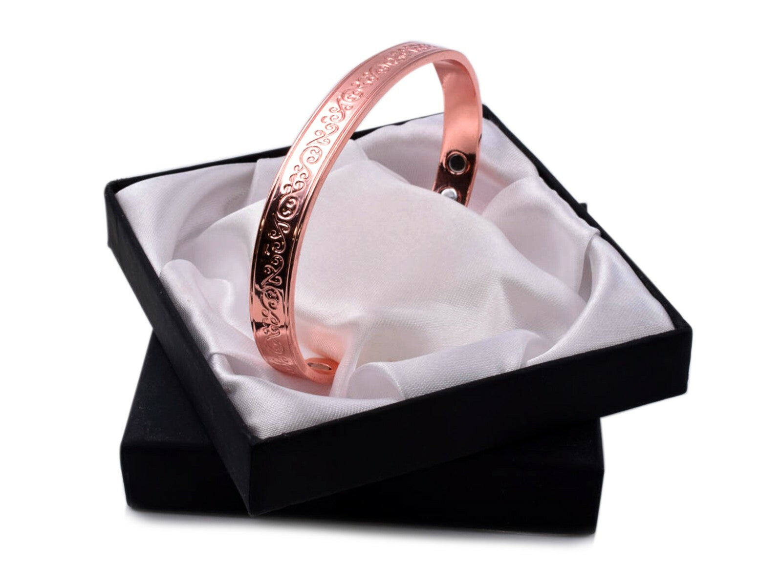 Copper Magnetic Bracelet with Flowers - Pack of 10 – by North By North East – Safety & Warning Signs