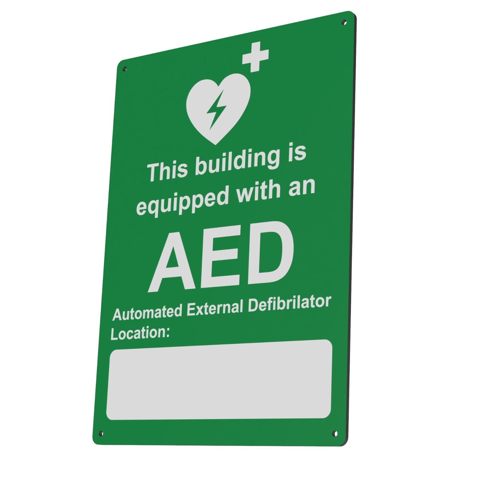 A4 Size Automated External Defibrillator Sign - Durable Aluminum Composite, UV P – by North By North East – Signs