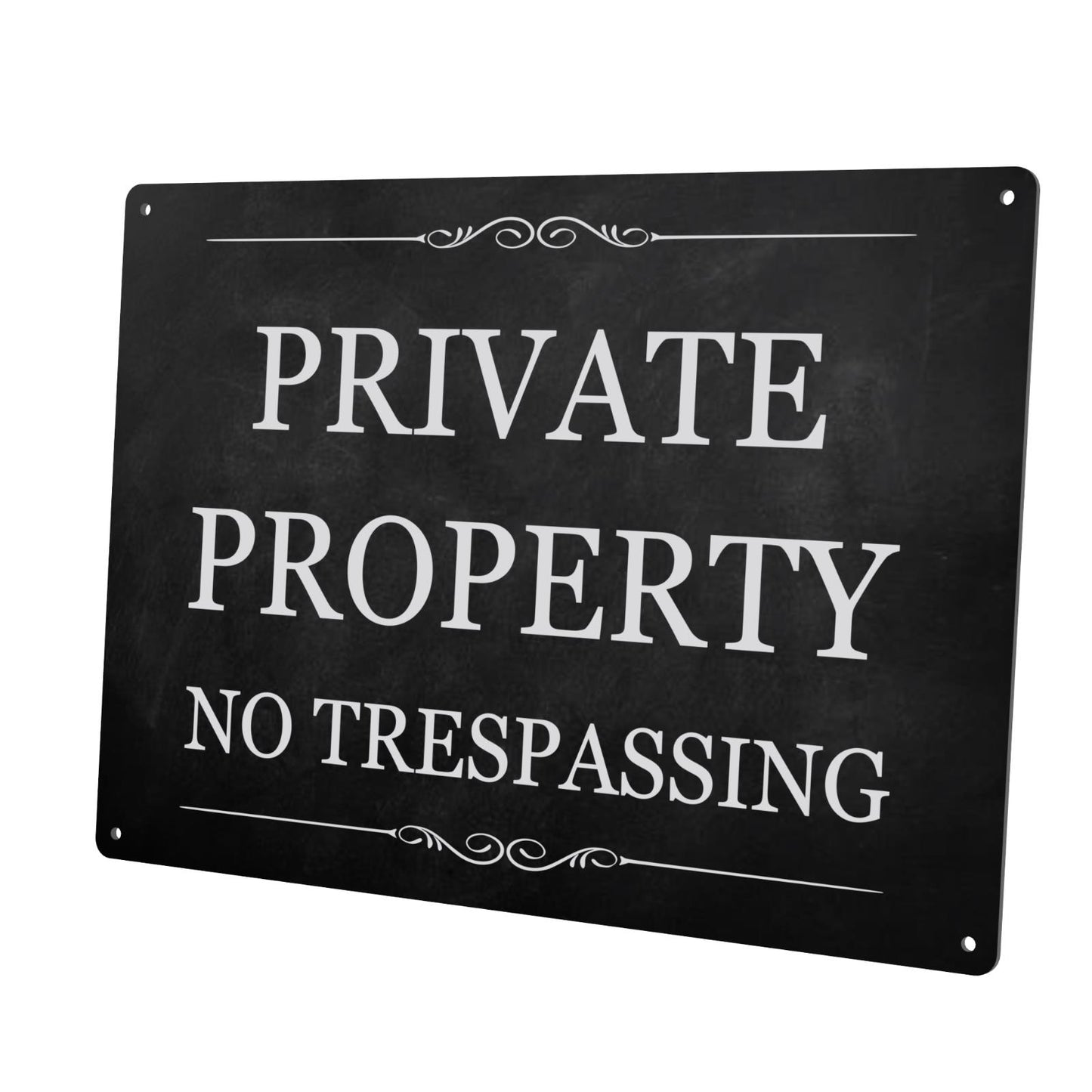 PRIVATE PROPERTY NO TRESPASSING Sign - A4 - 3mm Aluminium Composite – by North By North East – Security & CCTV Signs