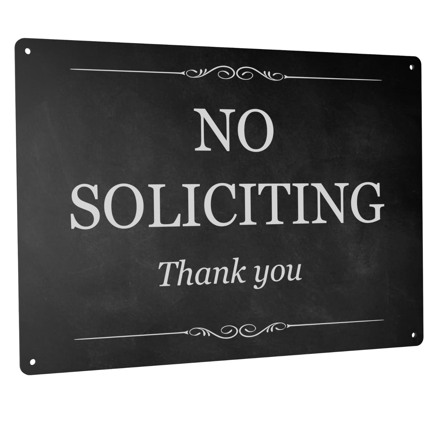 NO SOLICITING Sign - 3mm Aluminium Composite, UV Printed for Outdoor Use – by North By North East – Signs
