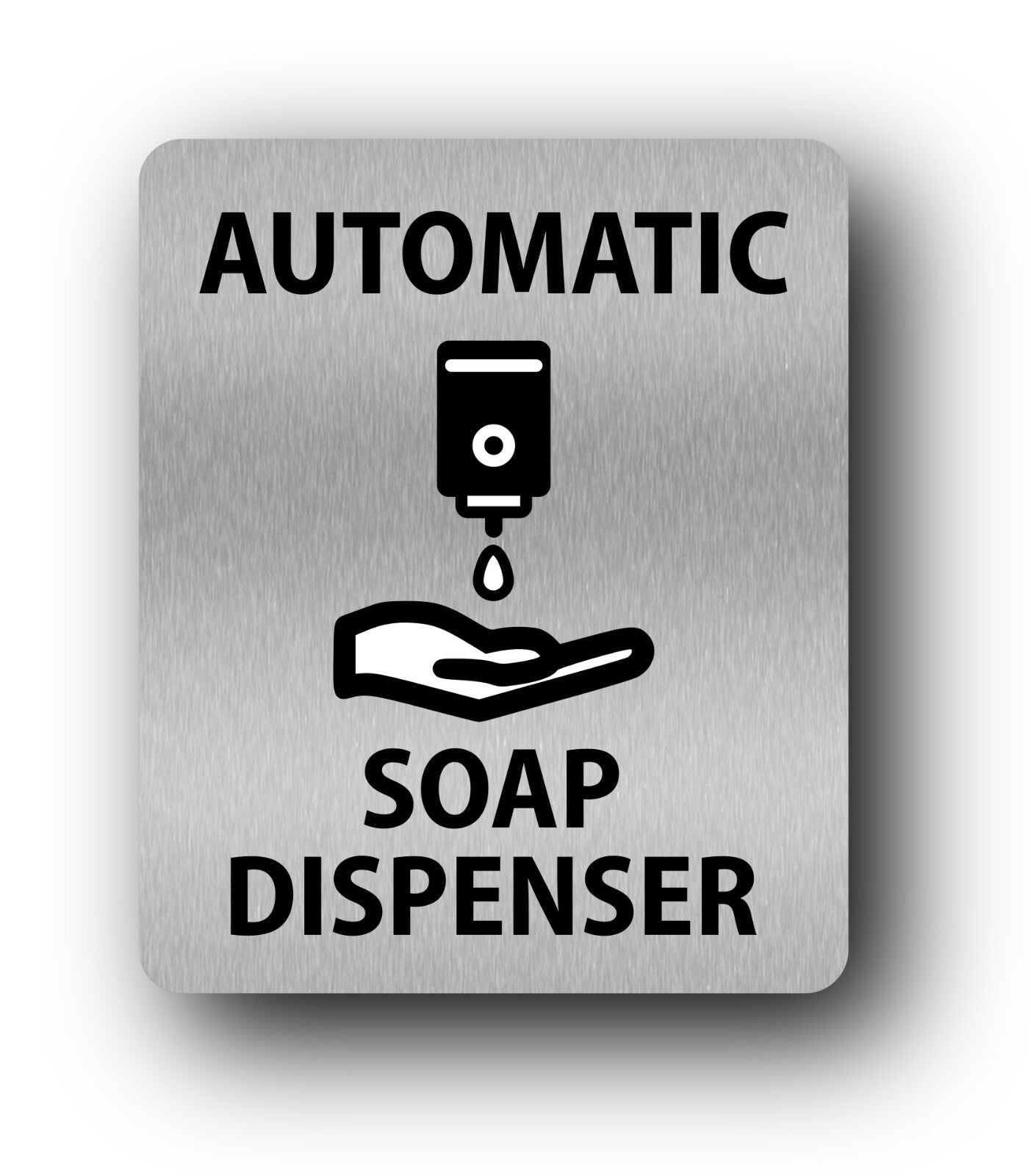 Automatic Soap Dispenser Sign 120mm x 100mm Rigid Plastic UV Printed – by North By North East – Signs