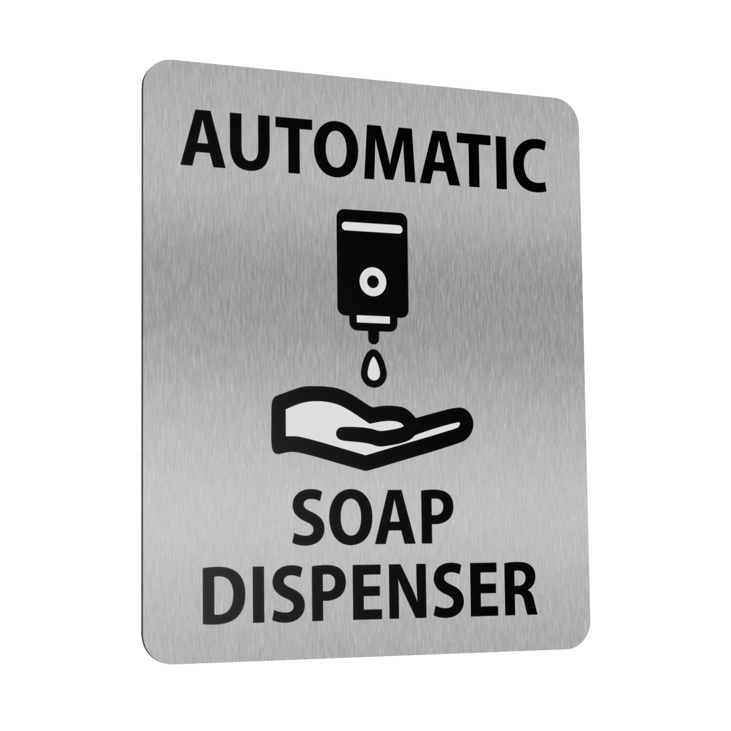 Automatic Soap Dispenser Sign 120mm x 100mm Rigid Plastic UV Printed – by North By North East – Signs