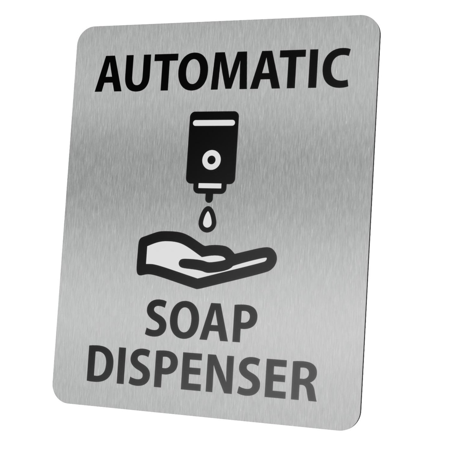 Automatic Soap Dispenser Sign 120mm x 100mm Rigid Plastic UV Printed – by North By North East – Signs