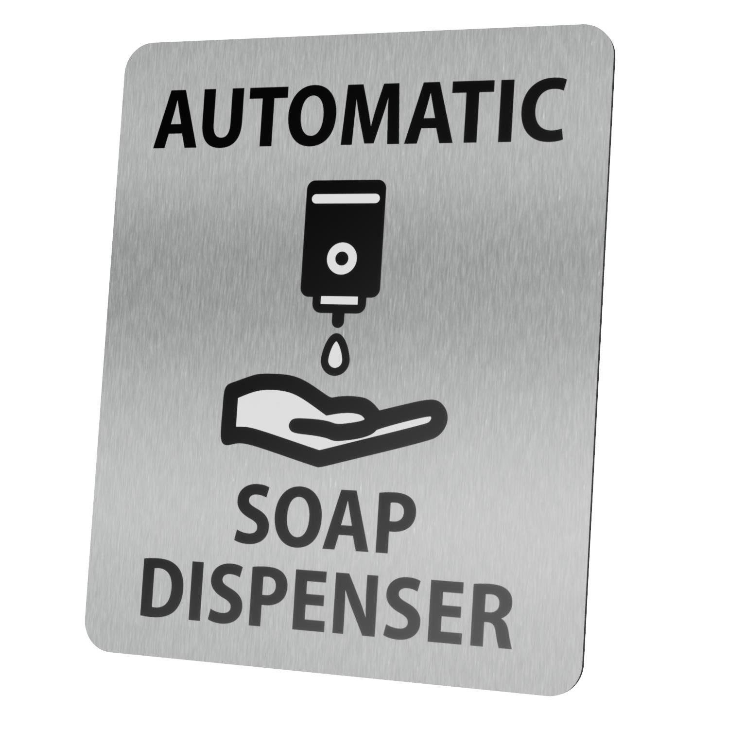 Automatic Soap Dispenser Sign 120mm x 100mm Rigid Plastic UV Printed – by North By North East – Signs