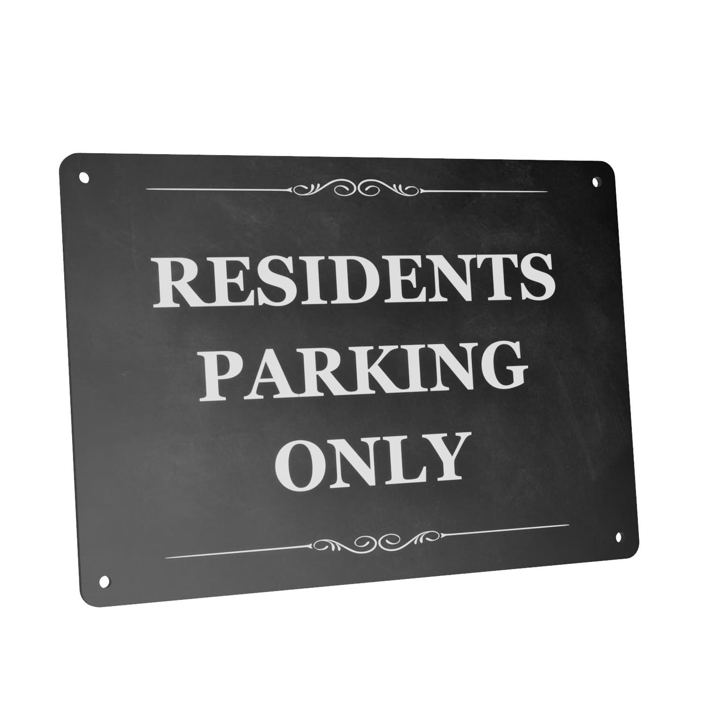 A5 "RESIDENTS PARKING ONLY" Sign - Aluminium Composite, UV Printed, Easy Install – by North By North East – Parking Signs