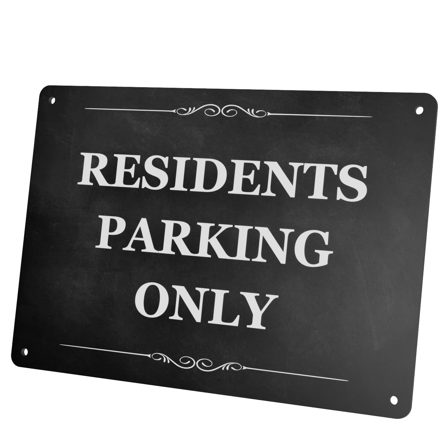 A5 "RESIDENTS PARKING ONLY" Sign - Aluminium Composite, UV Printed, Easy Install – by North By North East – Parking Signs