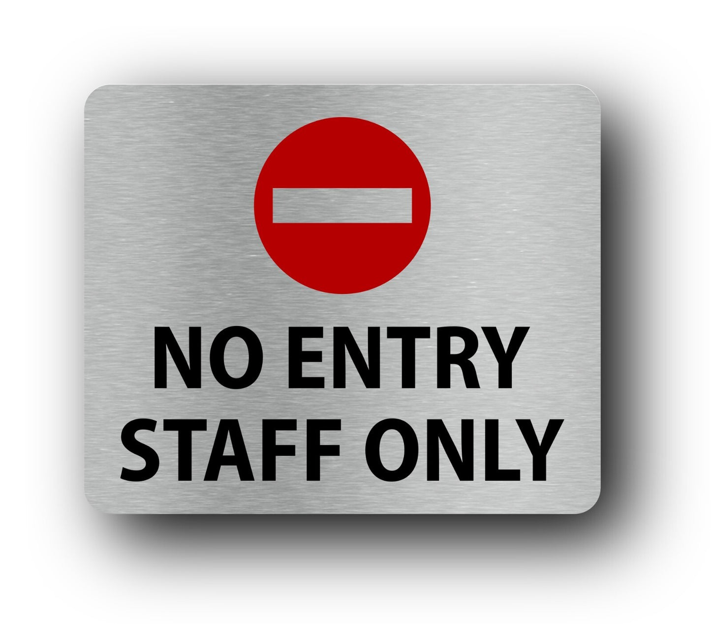 Self-Adhesive No Entry Staff Only Sign - 120mm x 100mm – by North By North East – Business Hours & Policy Signs