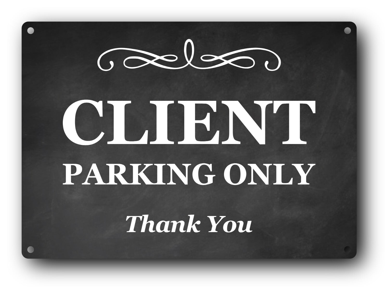 Client Parking Only Sign - Black Aluminium Composite Private Parking Notice – by North By North East – Parking Signs