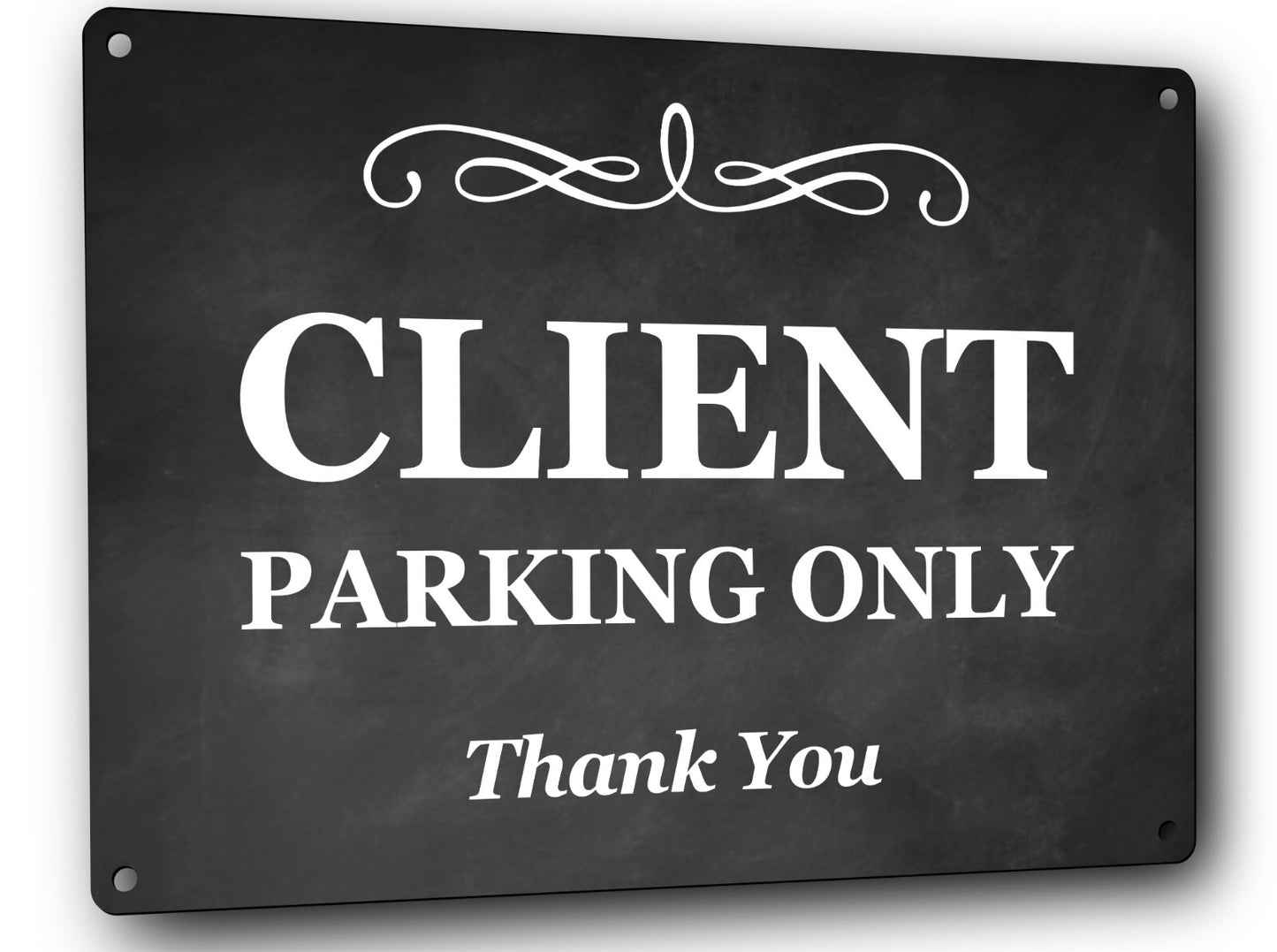 Client Parking Only Sign - Black Aluminium Composite Private Parking Notice – by North By North East – Parking Signs
