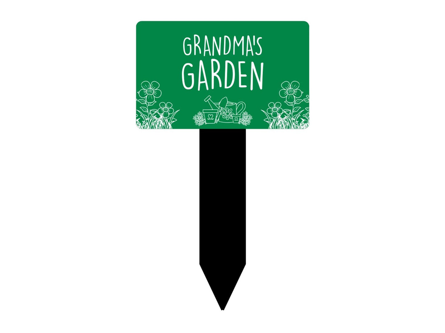 💚 Green “Grandma’s Garden” Plaque – UV Printed Outdoor Acrylic Stake Sign – by North By North East – Business Hours & Policy Signs
