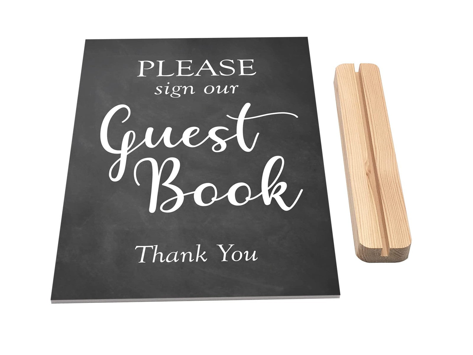 Please Sign Our Guest Book Sign – Freestanding Reception Display (plastic feet) – by North By North East – Business Hours & Policy Signs