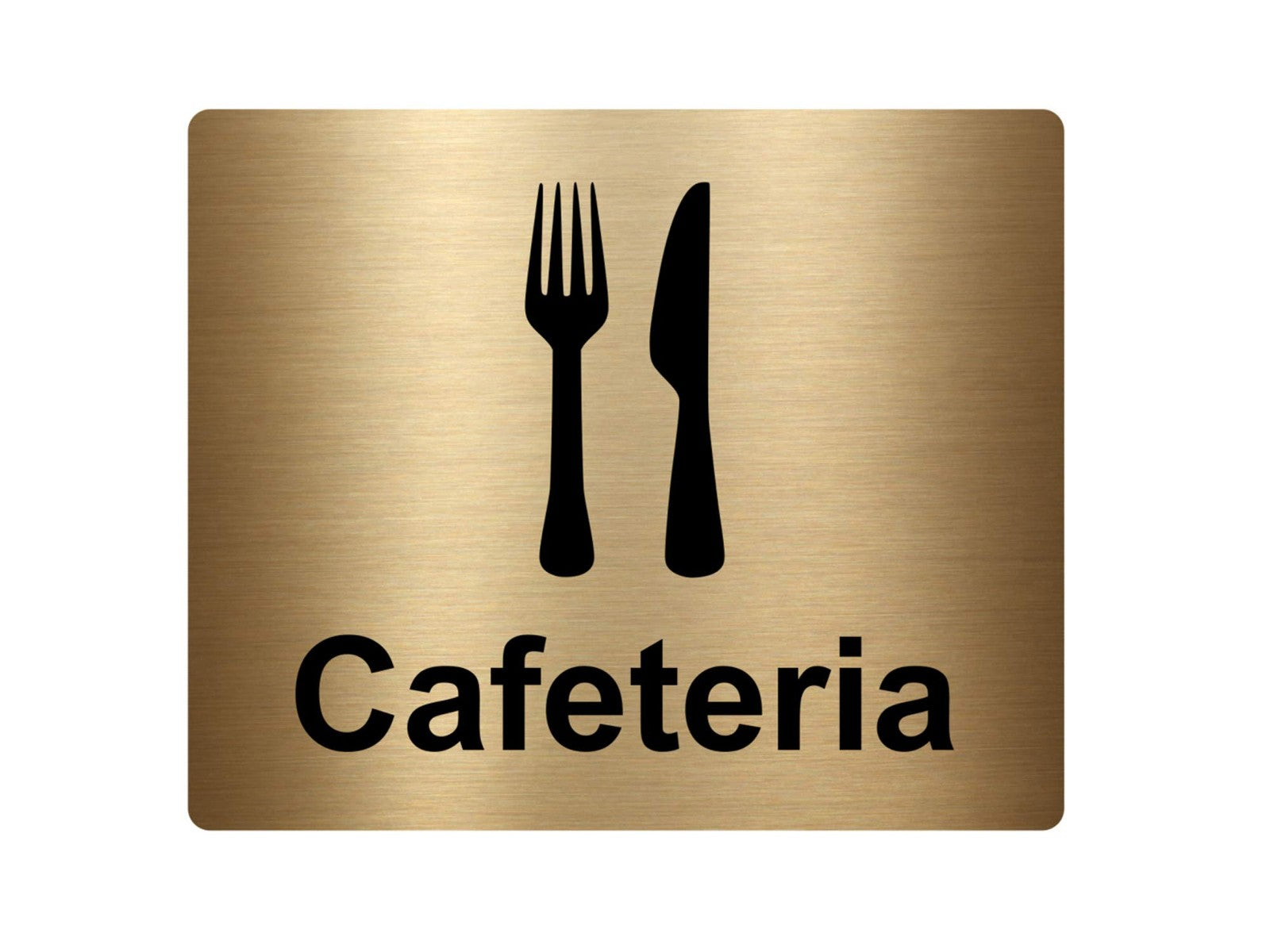 Cafeteria Sign – Metallic Adhesive Sticker with Universal Icon, 120 × 100 mm – by North By North East – Stickers & Window Graphics