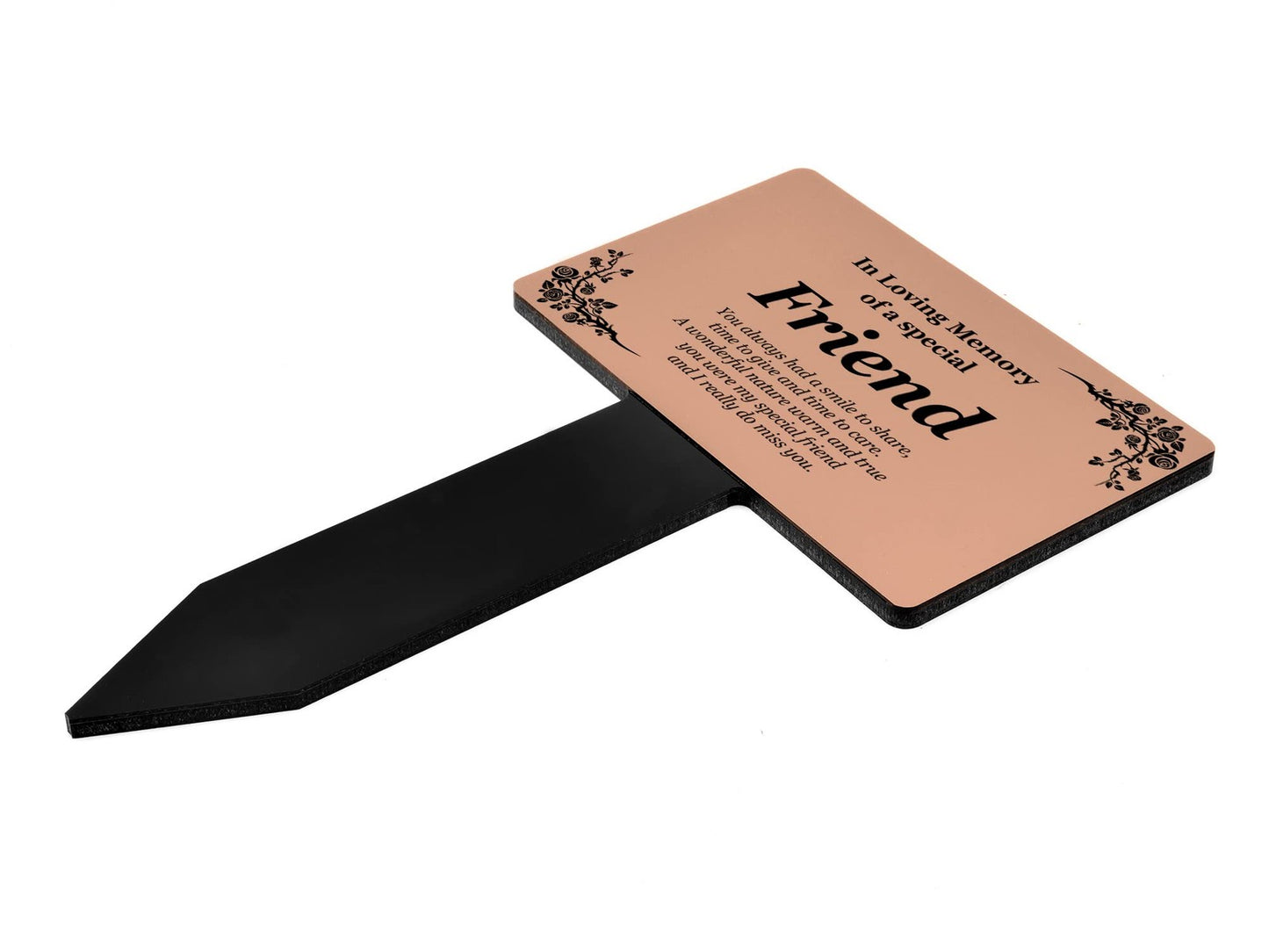 Special Friend Copper Memorial Plaque with Poem – Grave, Garden or Plant Marker – by North By North East – Safety & Warning Signs