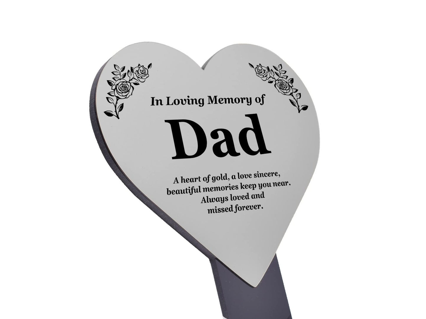 OriginDesigned Gedenktafel mit Herzmotiv, Metallic-Silber/Gold/Kupfer, Acryl, wa – by North By North East – Signs