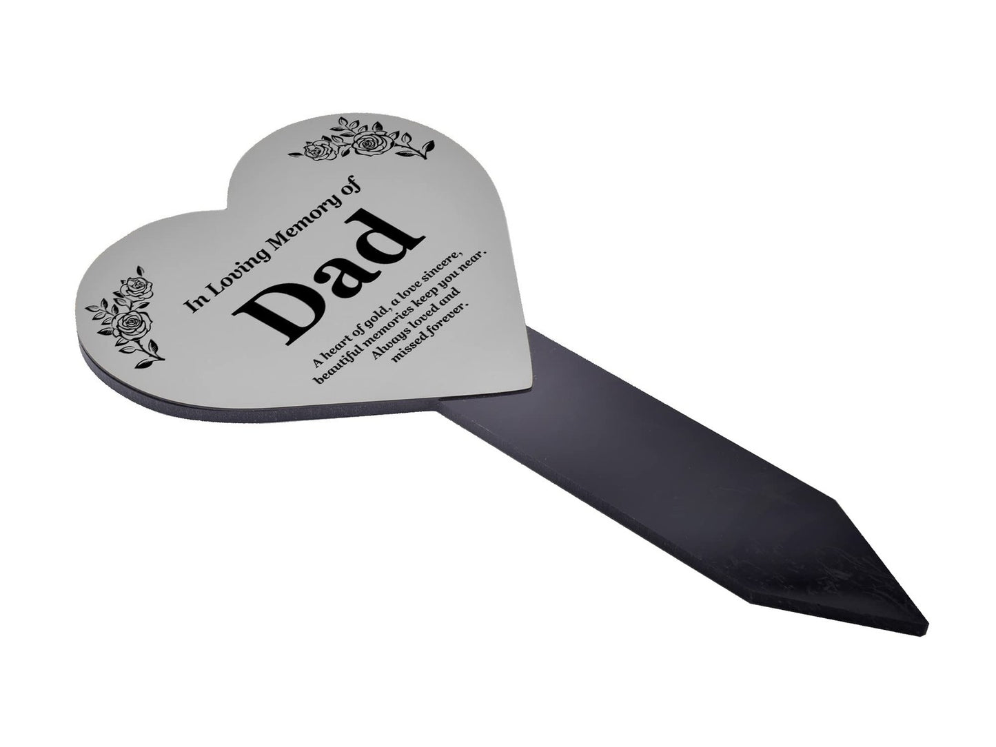 OriginDesigned Gedenktafel mit Herzmotiv, Metallic-Silber/Gold/Kupfer, Acryl, wa – by North By North East – Signs