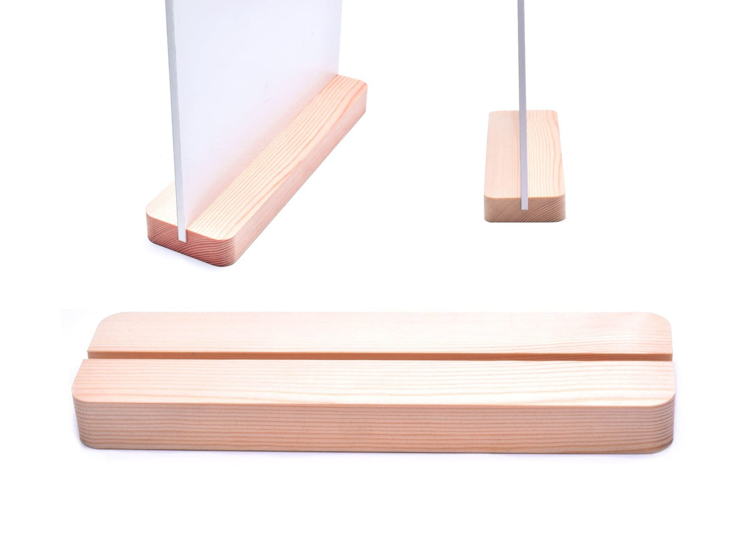 Please Take One Counter Sign – A4 ACM Panel w/ Acrylic Feet (White Wood) – by North By North East – Signs