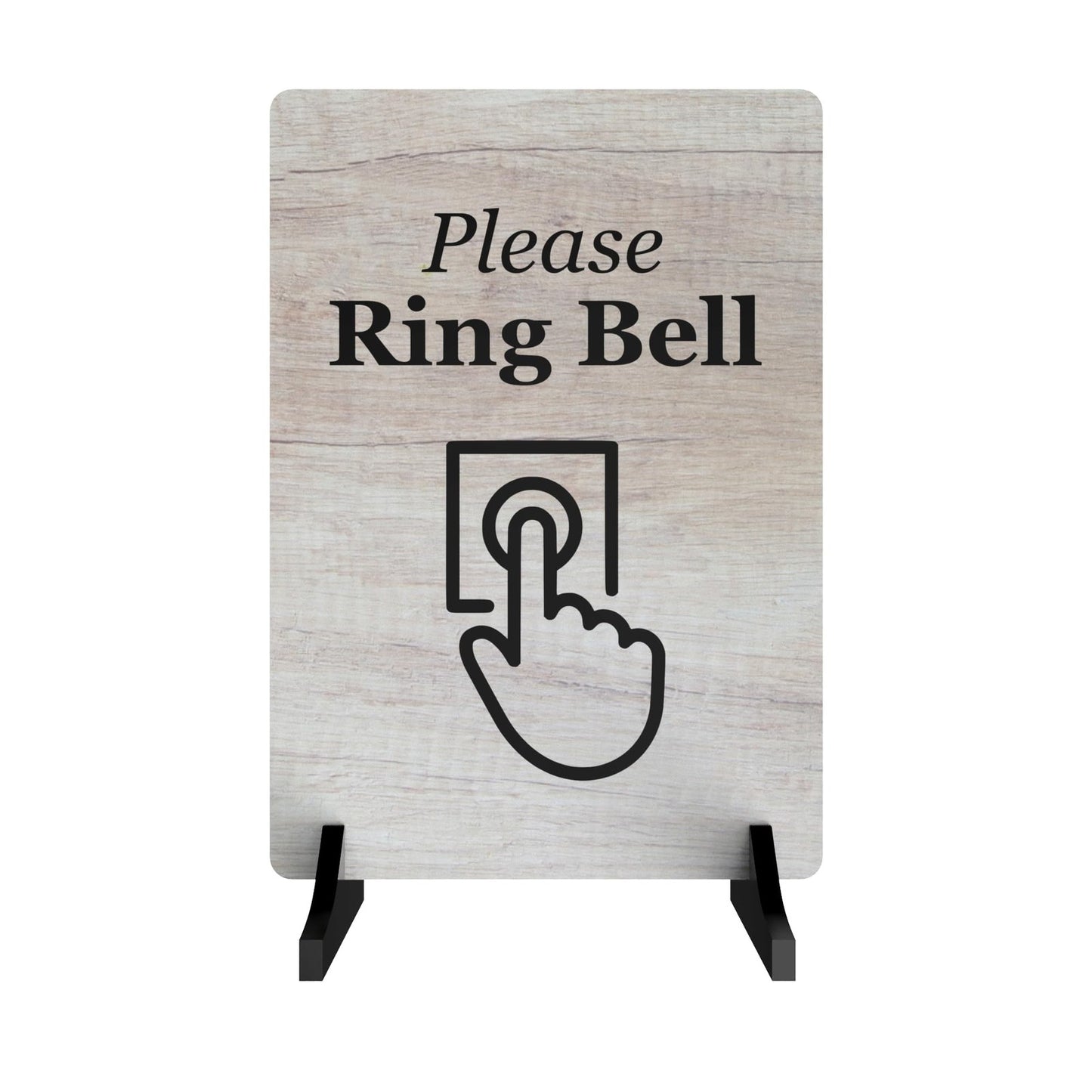 Please Ring Bell Counter Sign – A5 Freestanding with 2 Acrylic Feet (Stand) – by North By North East – Signs