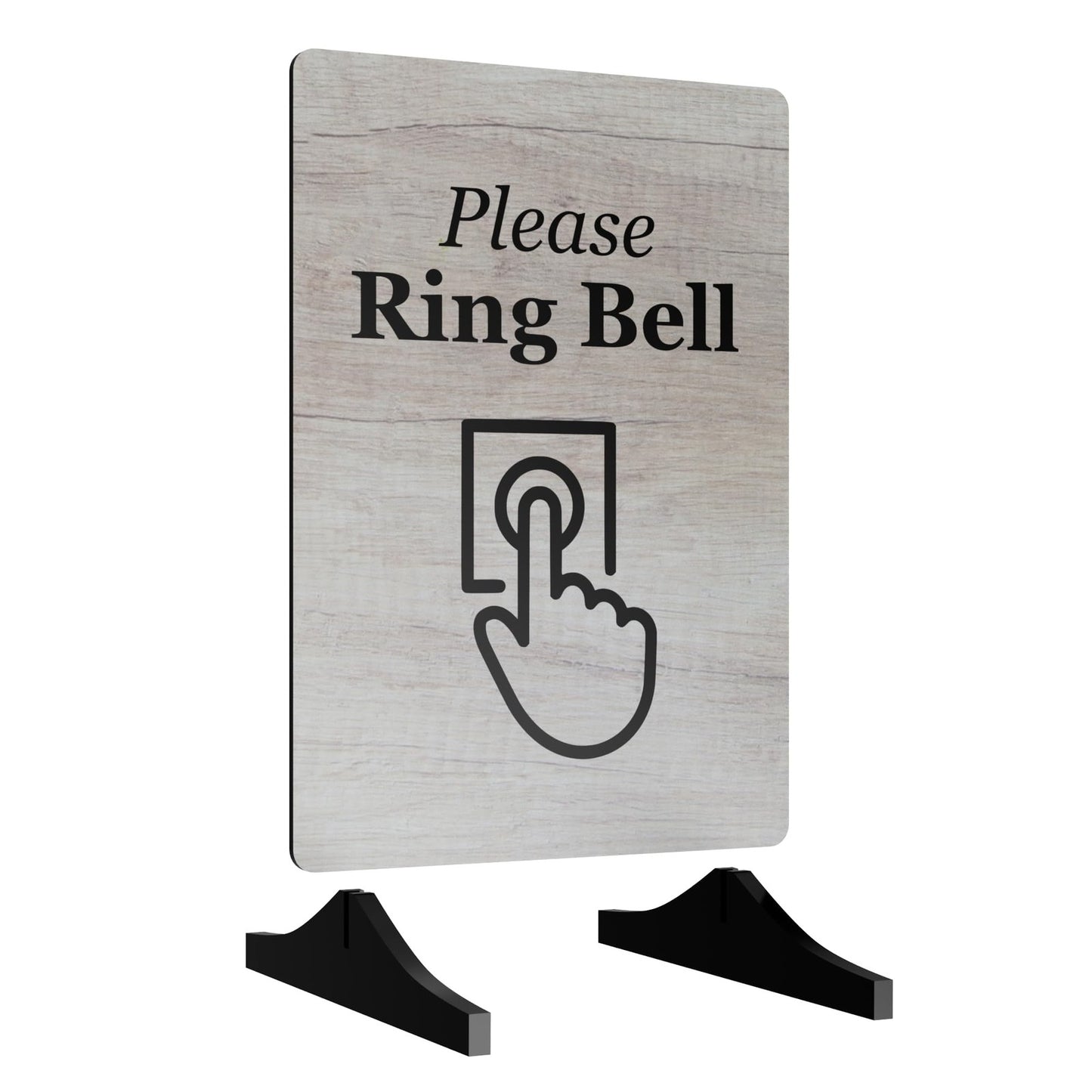 Please Ring Bell Counter Sign – A5 Freestanding with 2 Acrylic Feet (Stand) – by North By North East – Signs