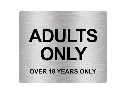 Aufkleber mit Aufschrift "Adults Only (Over 18 Years Only), Hinweisschild für Tü – by North By North East – Signs