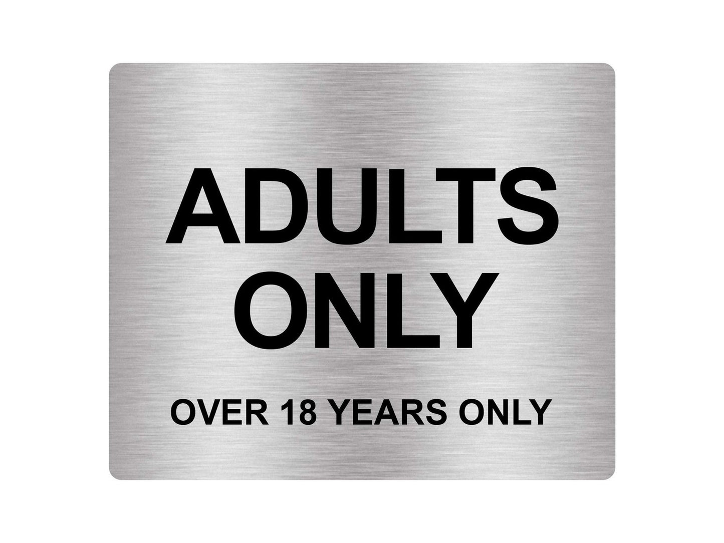 Aufkleber mit Aufschrift "Adults Only (Over 18 Years Only), Hinweisschild für Tü – by North By North East – Signs