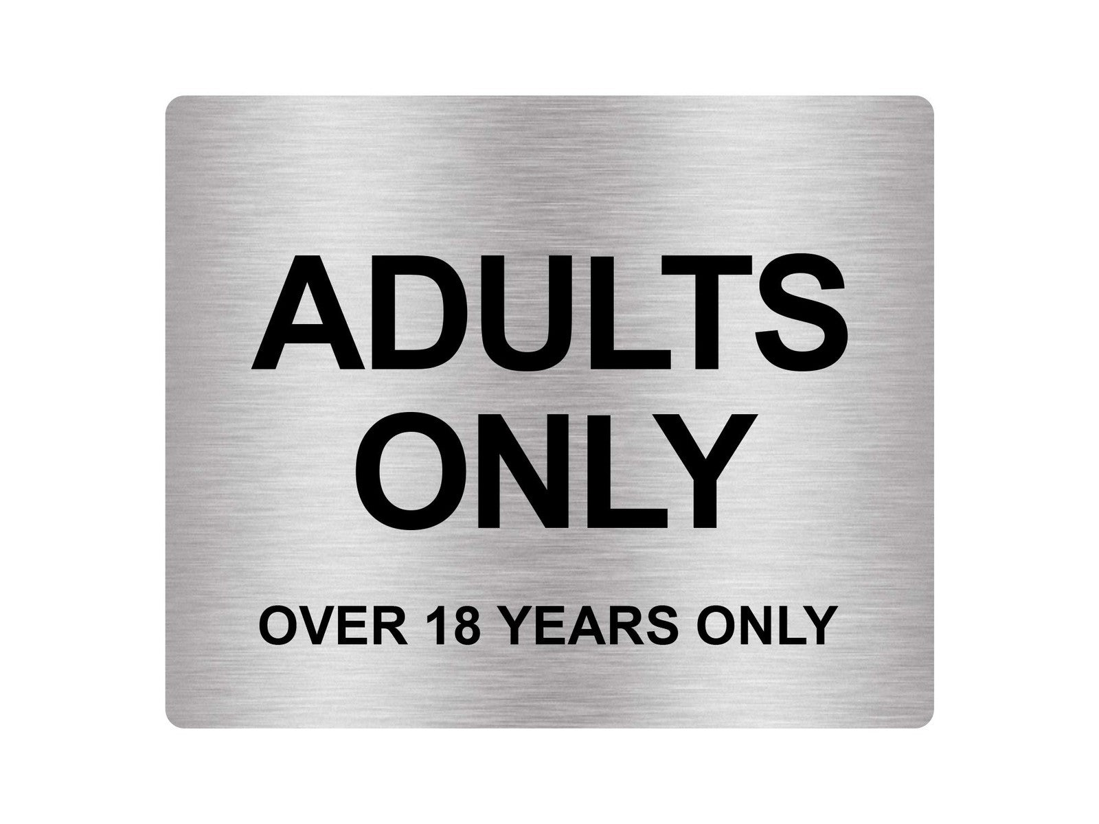 Aufkleber mit Aufschrift "Adults Only (Over 18 Years Only), Hinweisschild für Tü – by North By North East – Signs