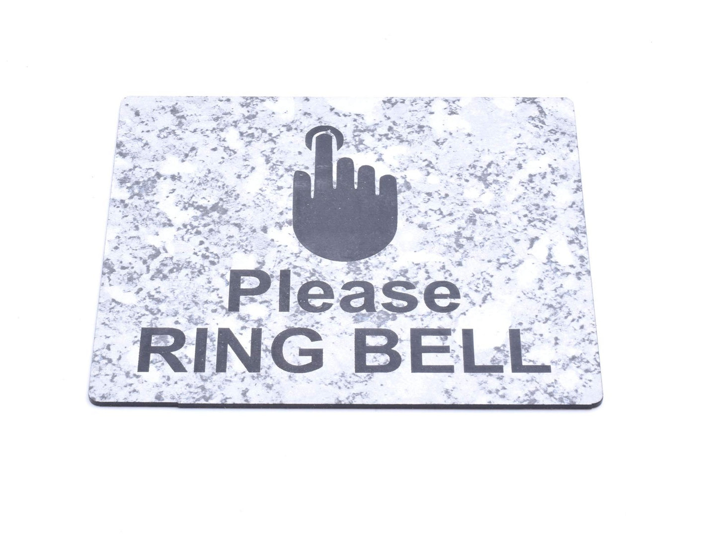 Aufkleber mit Aufschrift "Please Ring Bell Sign", Stein-Effekt, graviert mit Uni – by North By North East – Signs